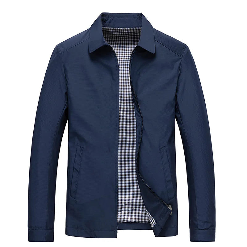 Minimalistische Reißverschluss Vorderseite Freizeit Sommerjacke für Herren