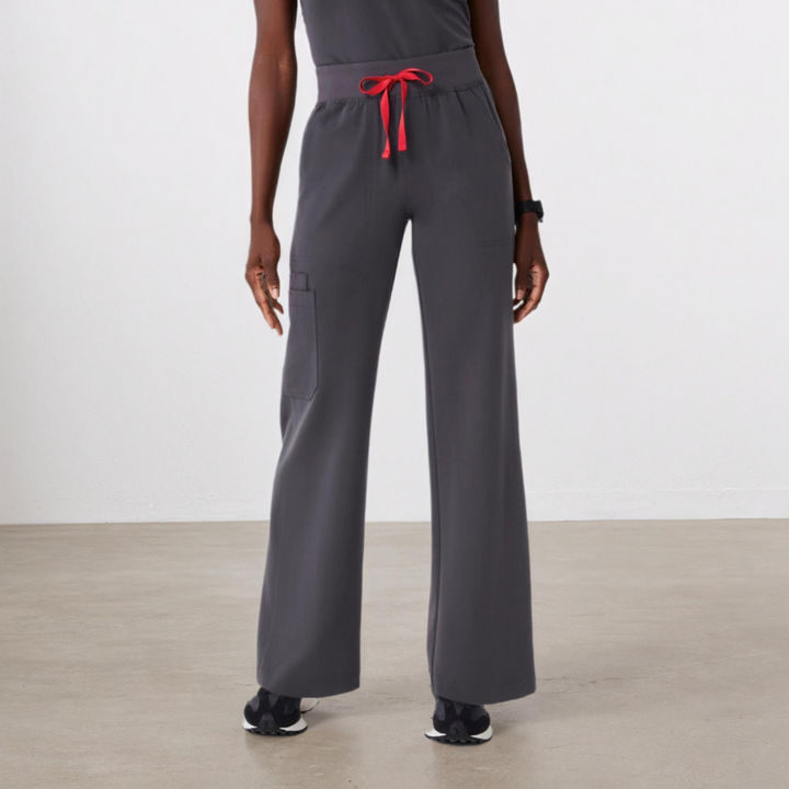 Hochtaillierte Weite Scrub-Hosen für Frauen