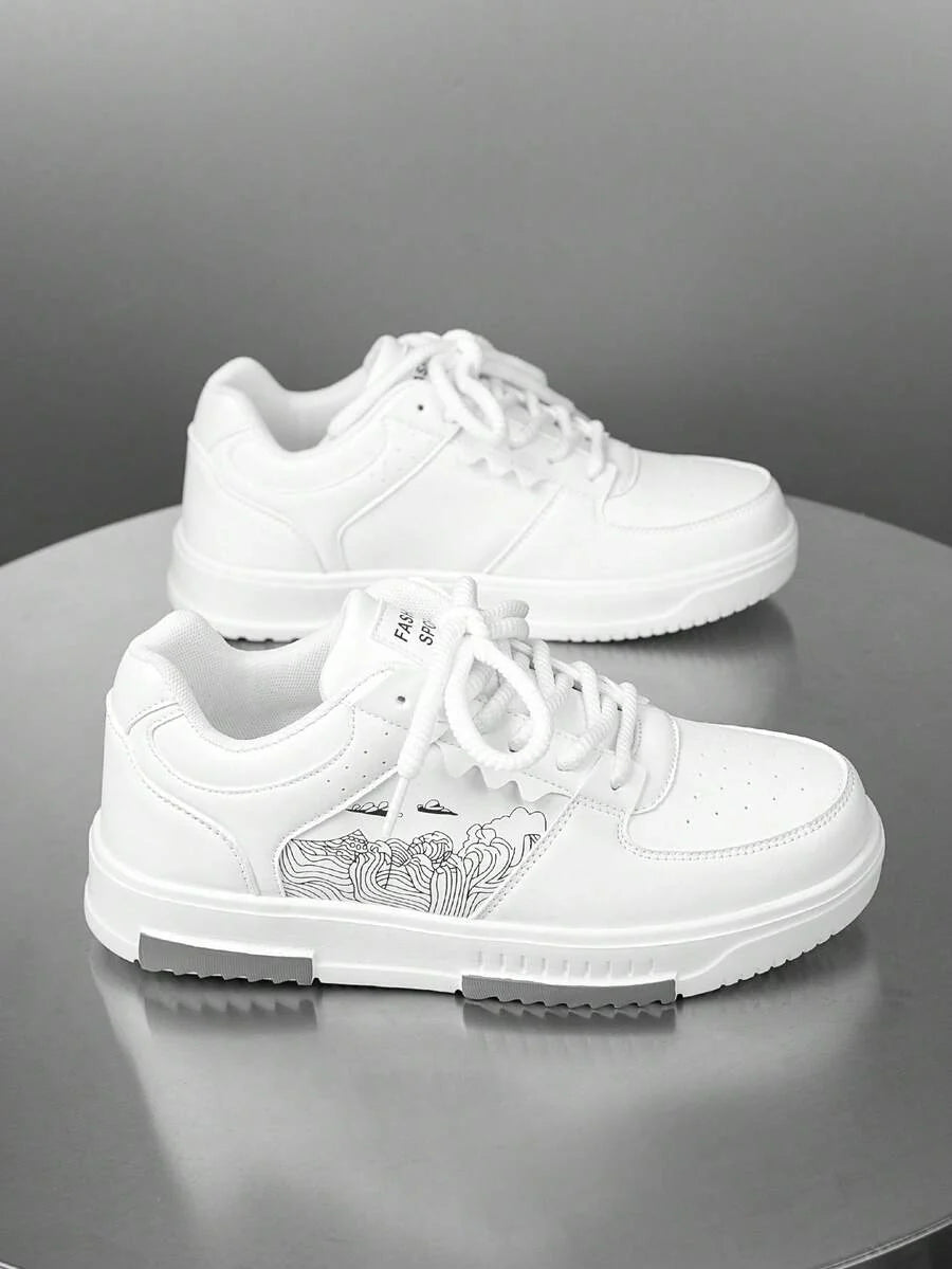 Beige Herren Sneaker mit Print – sportlich, bequem und perfekt für jeden Tag