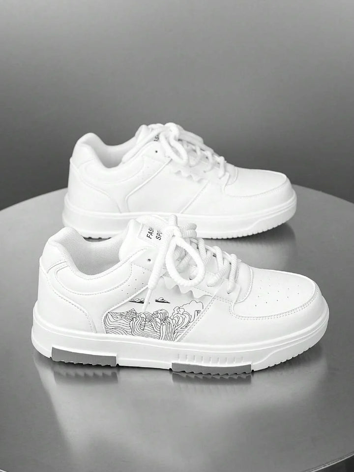 Beige Herren Sneaker mit Print – sportlich, bequem und perfekt für jeden Tag