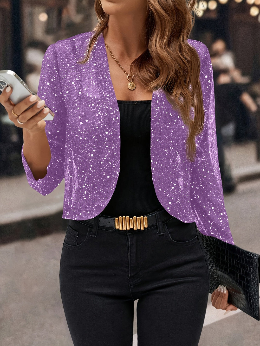 Elaine | Veste courte brillante