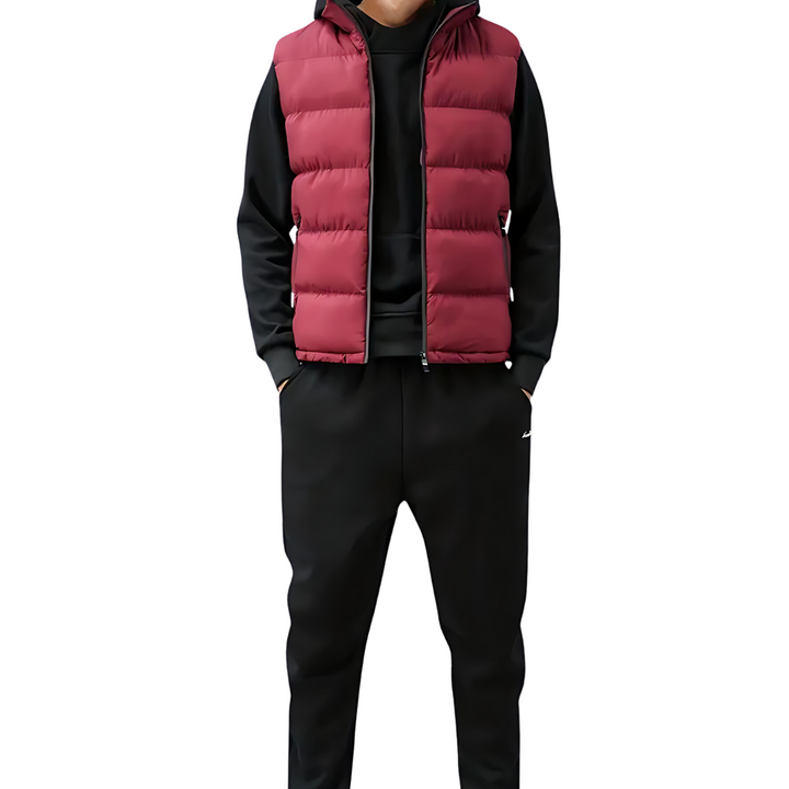 Herren Bodywarmer Puffer Weste für Lagen mit Gestepptem Look