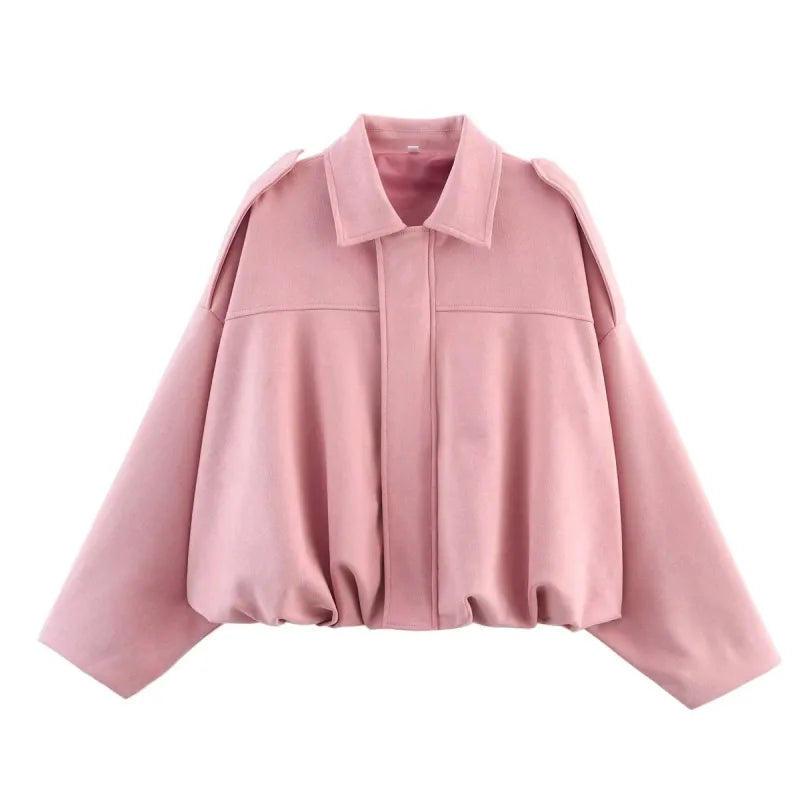 Ivy | Damen Wildleder-Übergangsjacke mit Spitzkragen