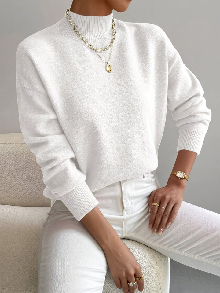 Yvonne Damen Strickpullover - Weicher Stoff &amp; Hoher Kragen