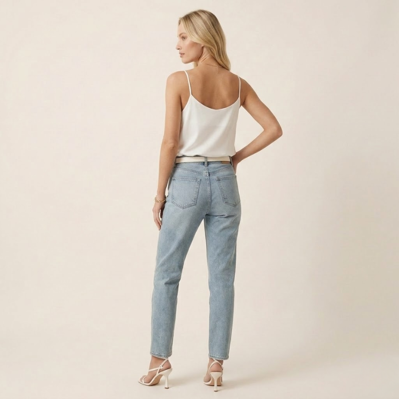 Satin Cami Top – V-Ausschnitt Spaghetti-Träger, Eleganter Fall
