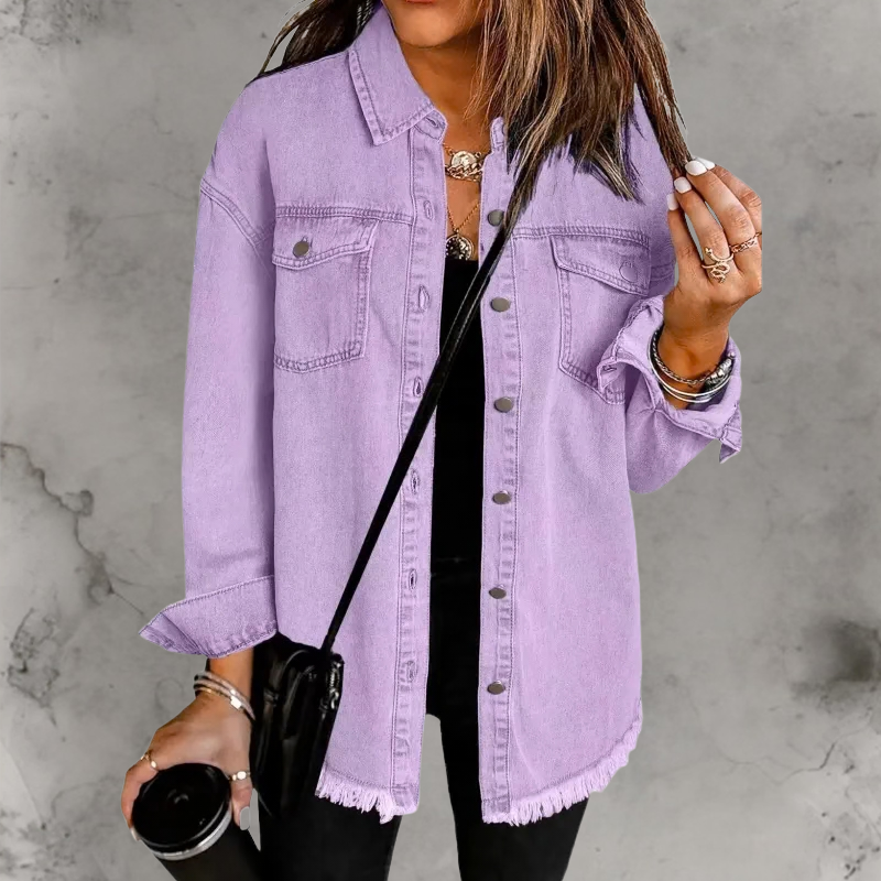Kian | Lässige Denimjacke mit Knöpfen