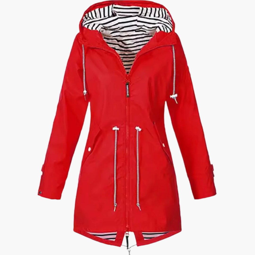 Damen Outdoor Regenjacke mit Kapuze – Wasserdichter Windbreaker für Freizeit, Wandern und den Alltag