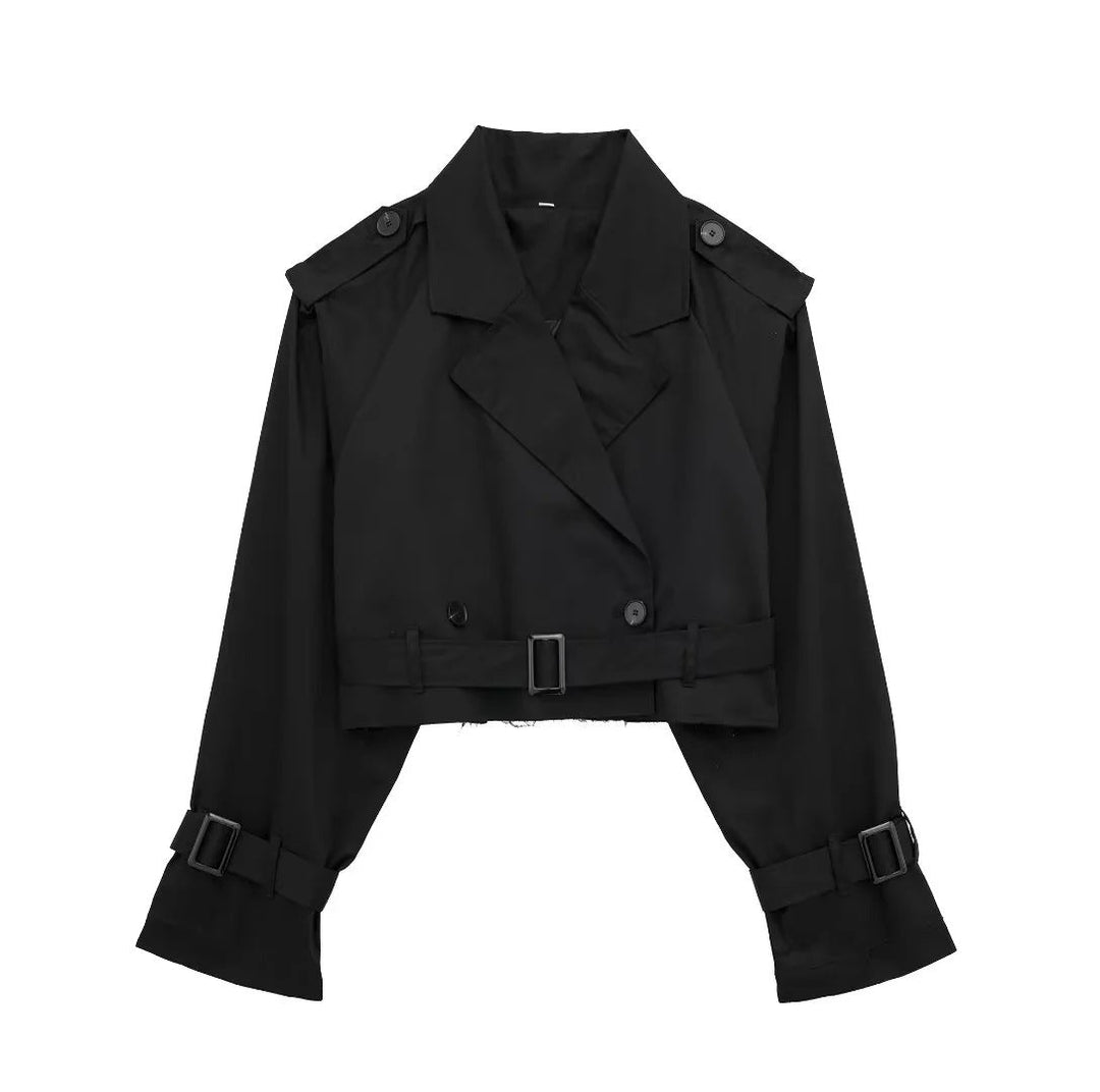 Angie | Damen Übergangsjacke Trenchcoat mit Gürtel