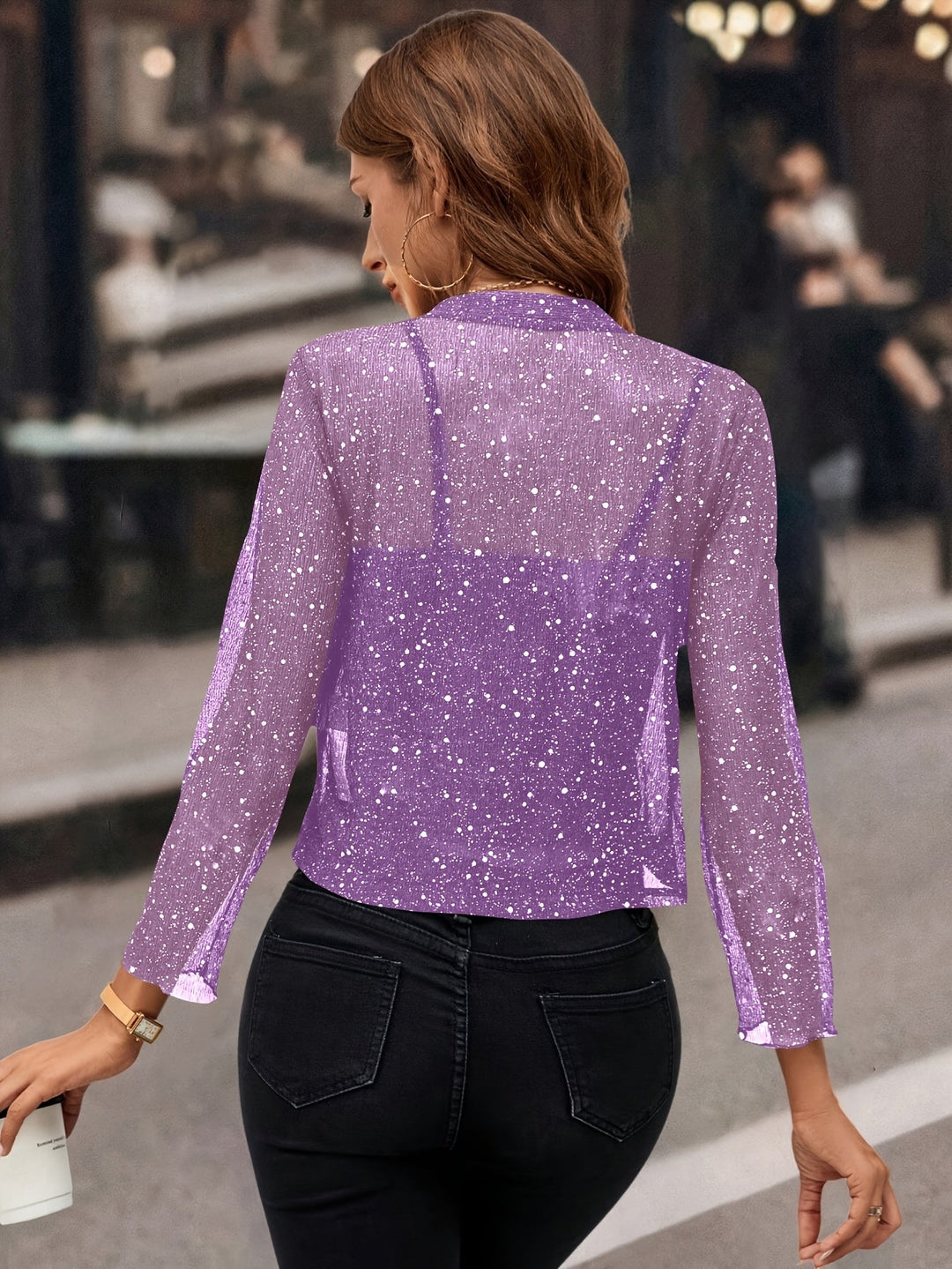 Elaine | Veste courte brillante