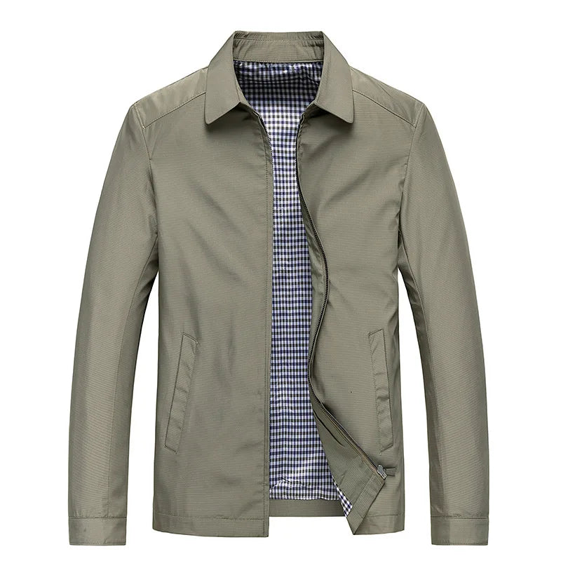 Minimalistische Reißverschluss Vorderseite Freizeit Sommerjacke für Herren