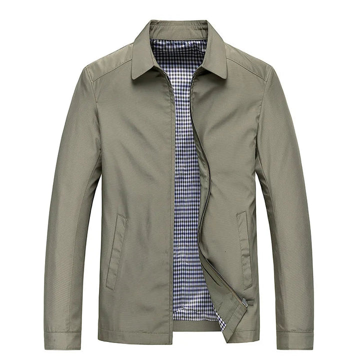 Minimalistische Reißverschluss Vorderseite Freizeit Sommerjacke für Herren