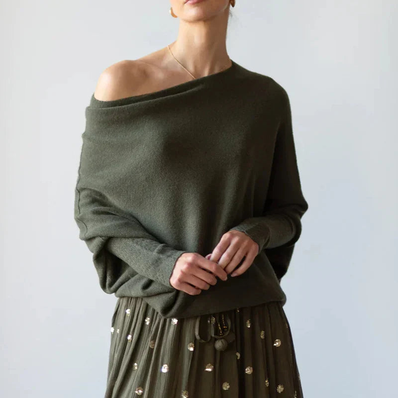 Céline - Asymmetrischer Drapierter Pullover