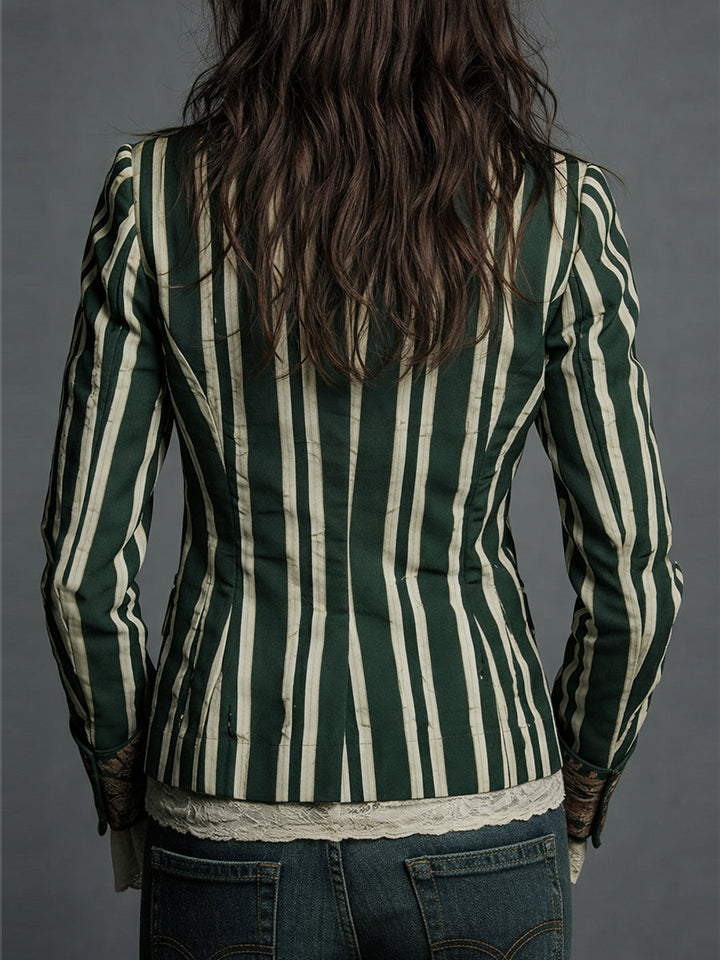 Nina | Blazer rayé bohème rétro classique
