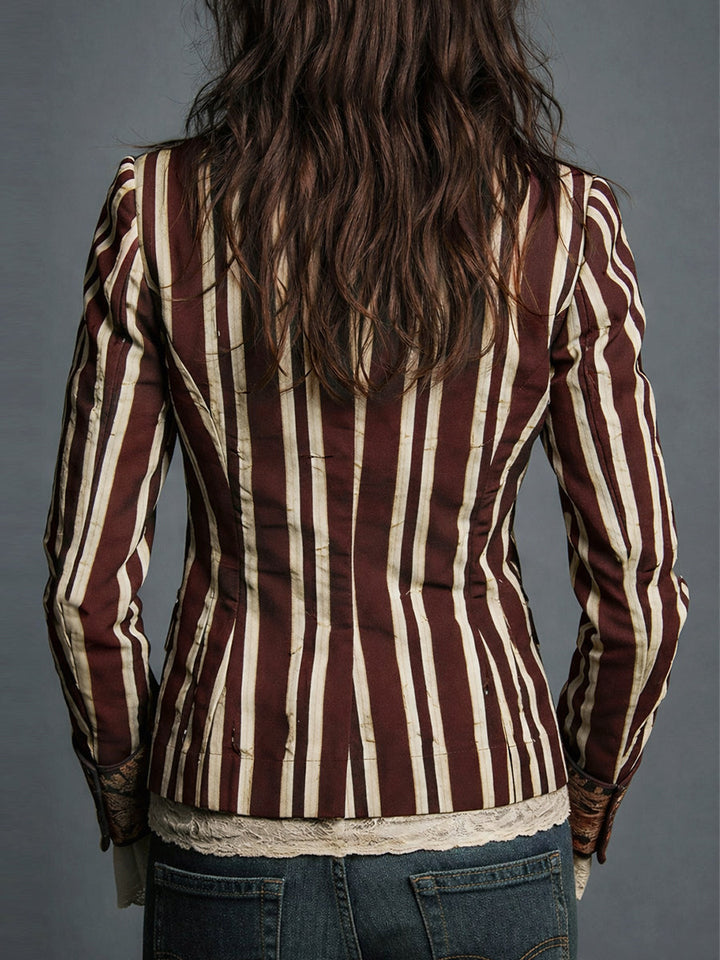 Nina | Blazer rayé bohème rétro classique