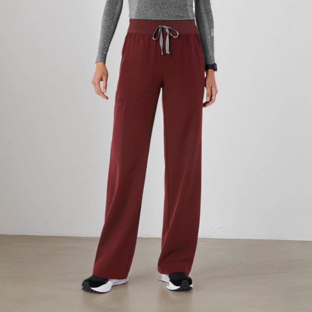 Hochtaillierte Weite Scrub-Hosen für Frauen