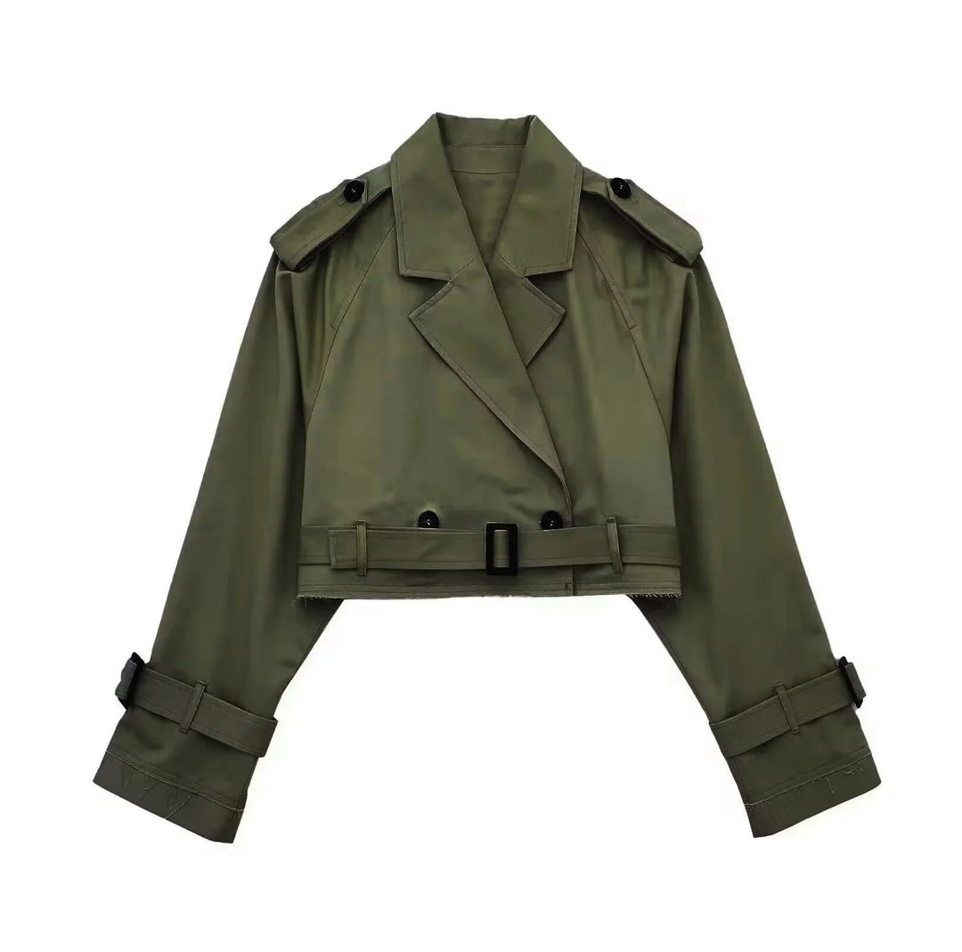 Angie | Damen Übergangsjacke Trenchcoat mit Gürtel