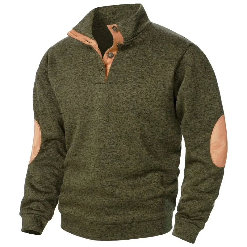 Herren V-Ausschnitt Sweatshirt für Outdoor- und Freizeitstil
