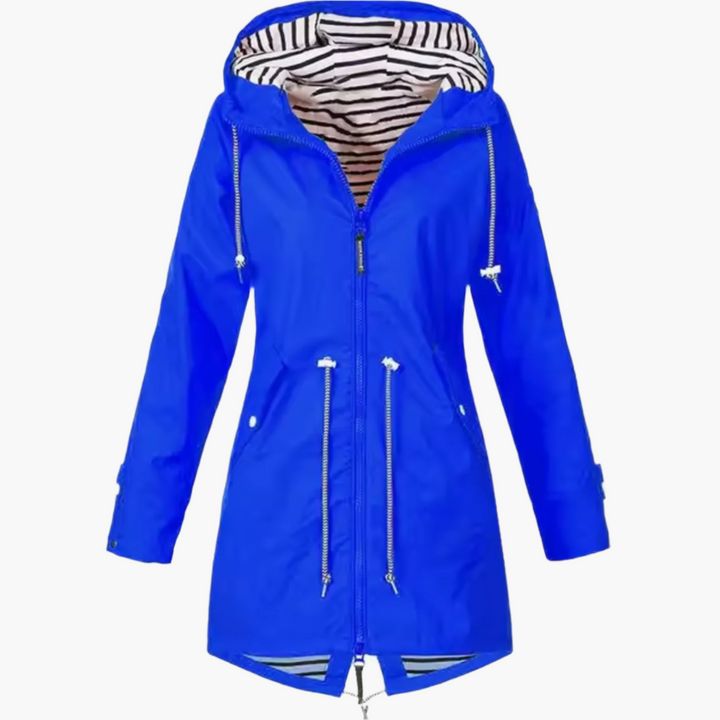 Damen Outdoor Regenjacke mit Kapuze – Wasserdichter Windbreaker für Freizeit, Wandern und den Alltag