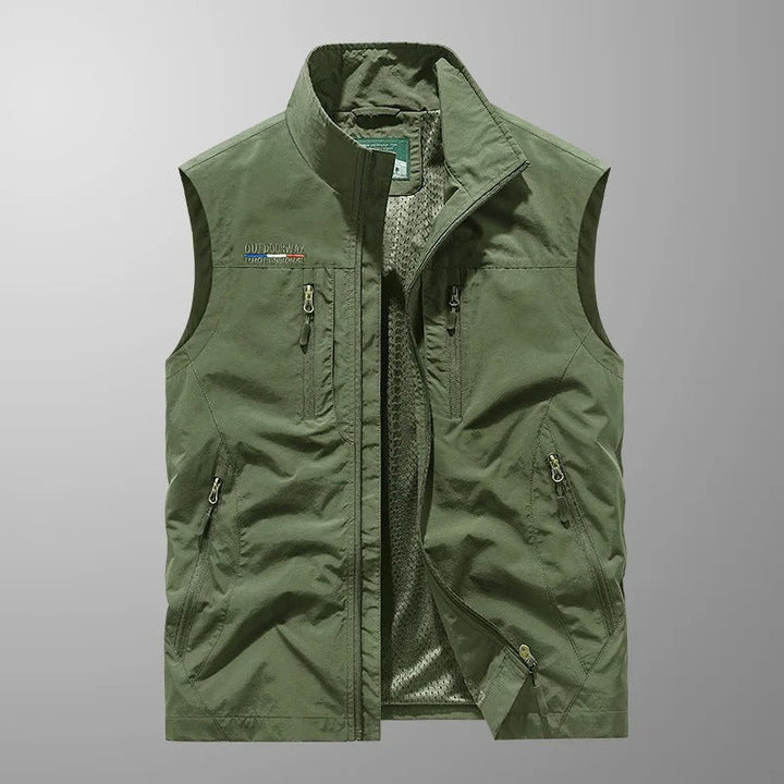 Herren Bodywarmer mit Reißverschluss und Stehkragen Outdoor Weste