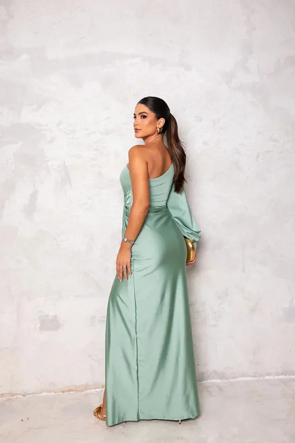 Odette - Elegantes Maxi-Kleid mit Schlitz für Damen