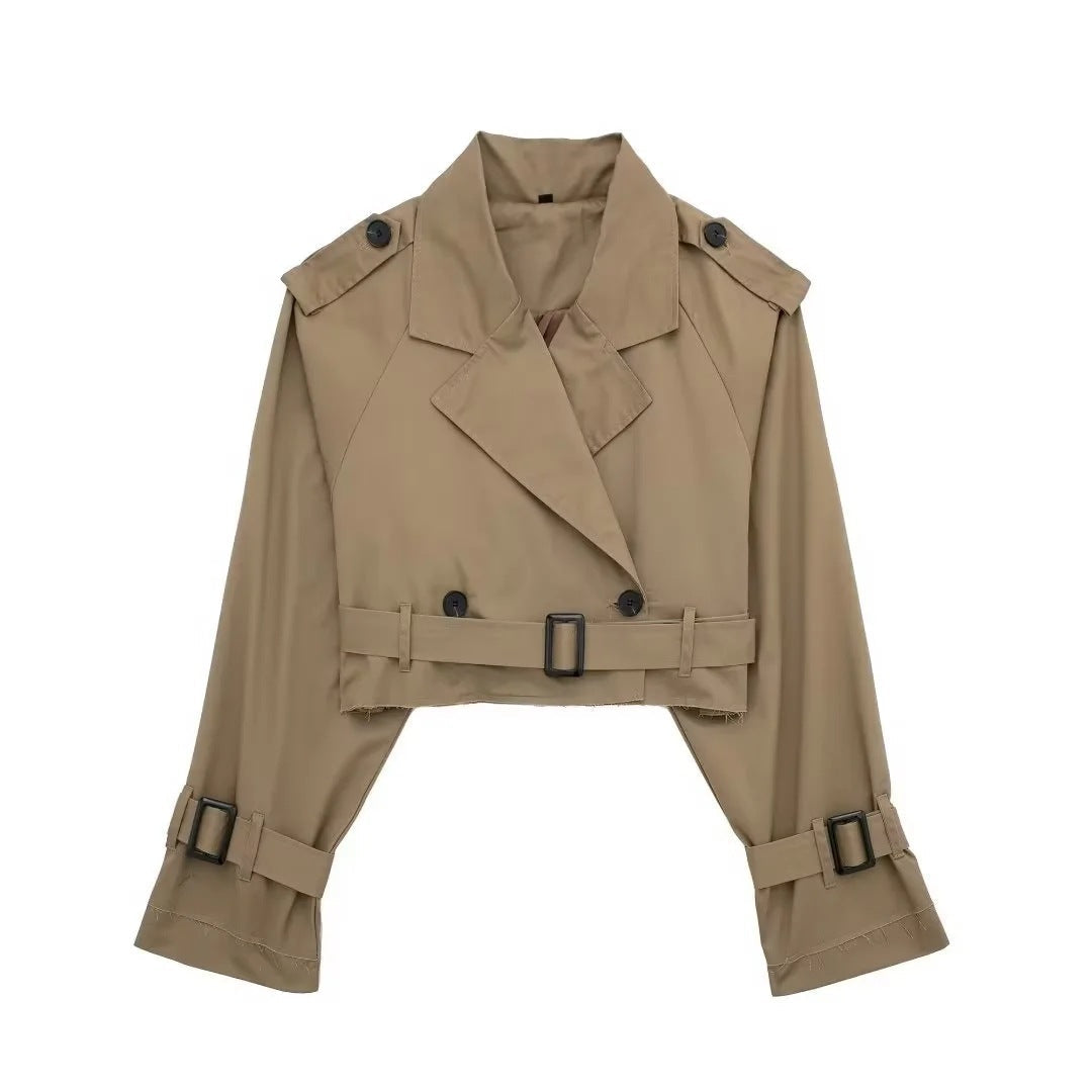 Angie | Damen Übergangsjacke Trenchcoat mit Gürtel