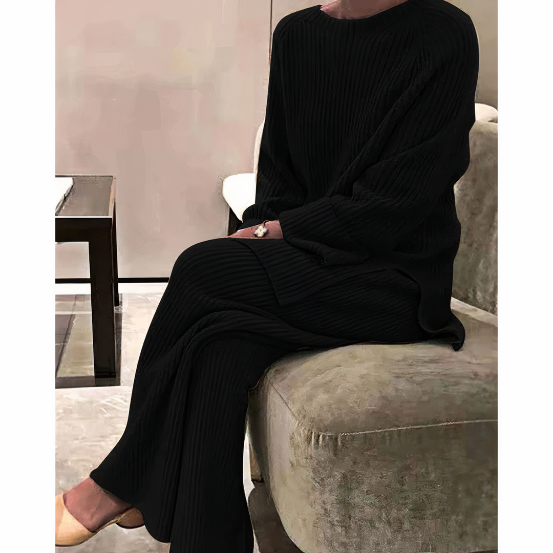 Samantha - Ensemble tendance pull et pantalon en maille
