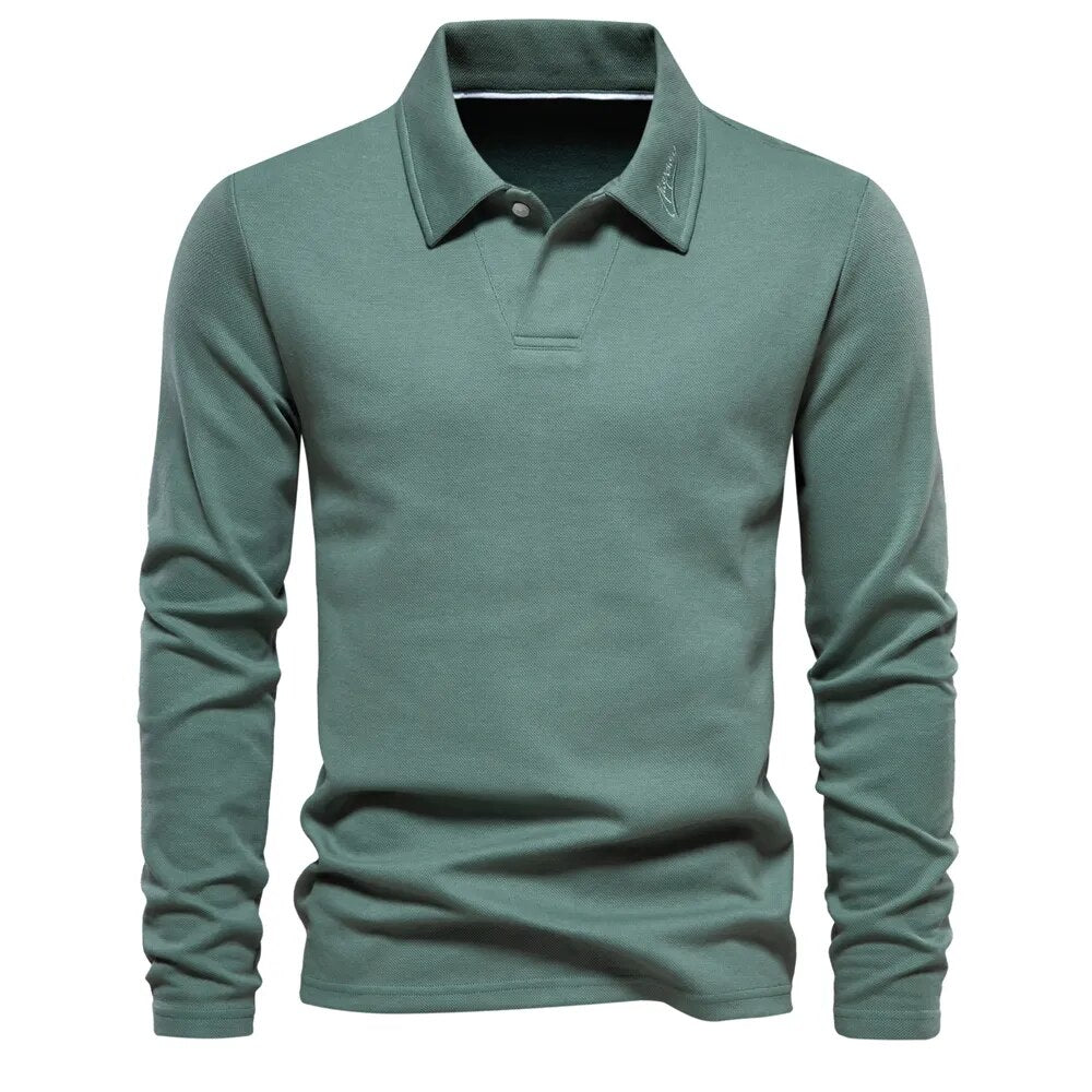Casual Poloshirt Herren – Lange Ärmel - Stilvoll und Bequem