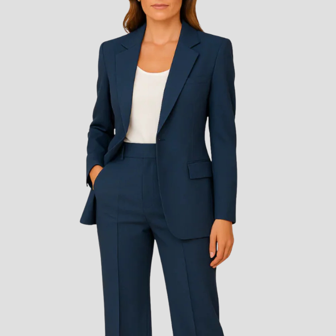 Blazer und gerade Hosen Anzug Set