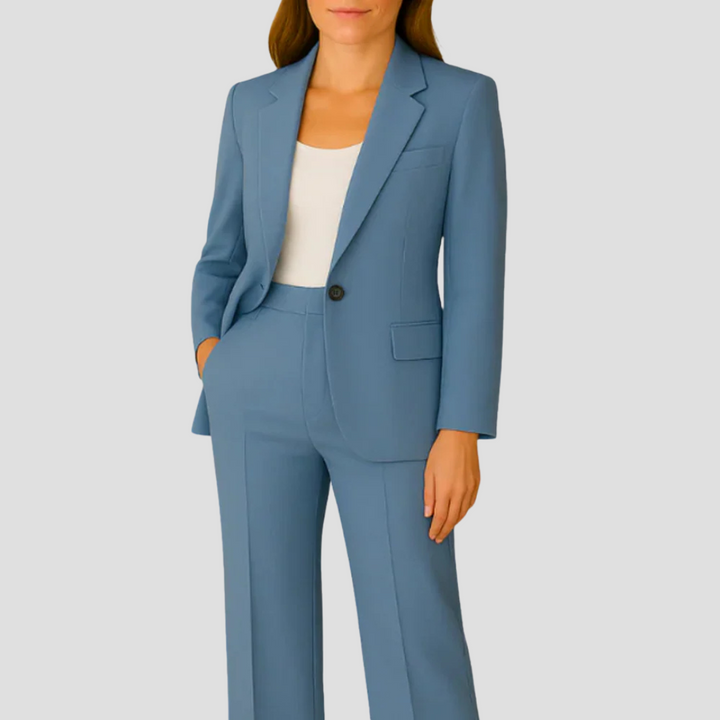 Blazer und gerade geschnittene Hose Anzug Set