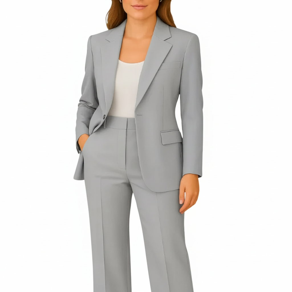 Blazer und gerade geschnittene Hose Anzug Set