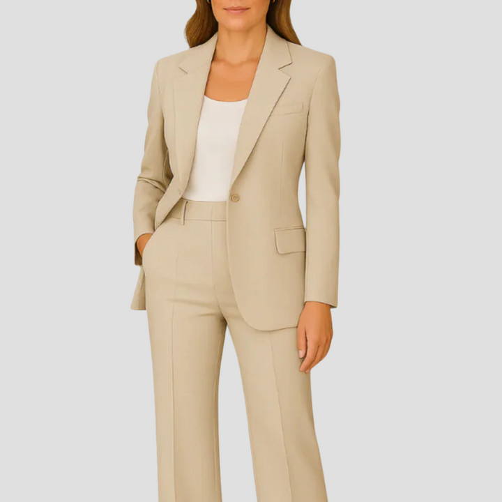 Blazer und gerade Hosen Anzug Set