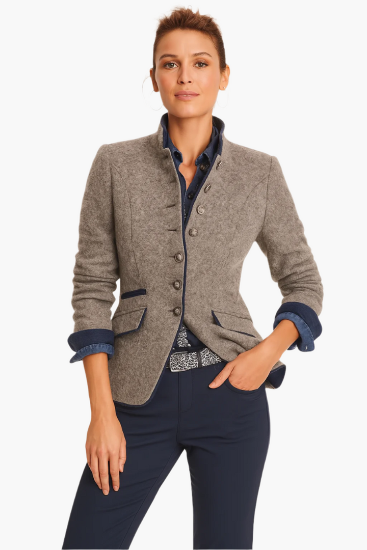 Damen Blazer Elegant Tailliert – Klassischer Business- &amp; Freizeitlook