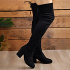 Bottes cuissardes pour femmes avec talon épais et détails élégants | Elana