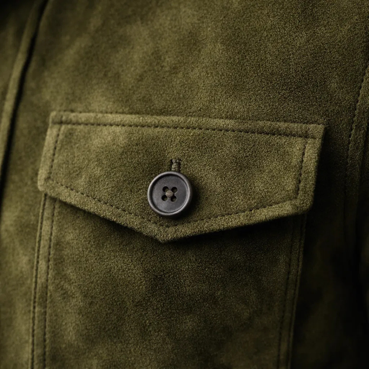 Freddie | Klassische Wildlederjacke mit Taschen
