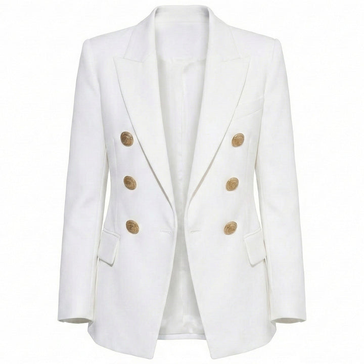Doppelknopf-Blazer mit goldenen Knopfdetails