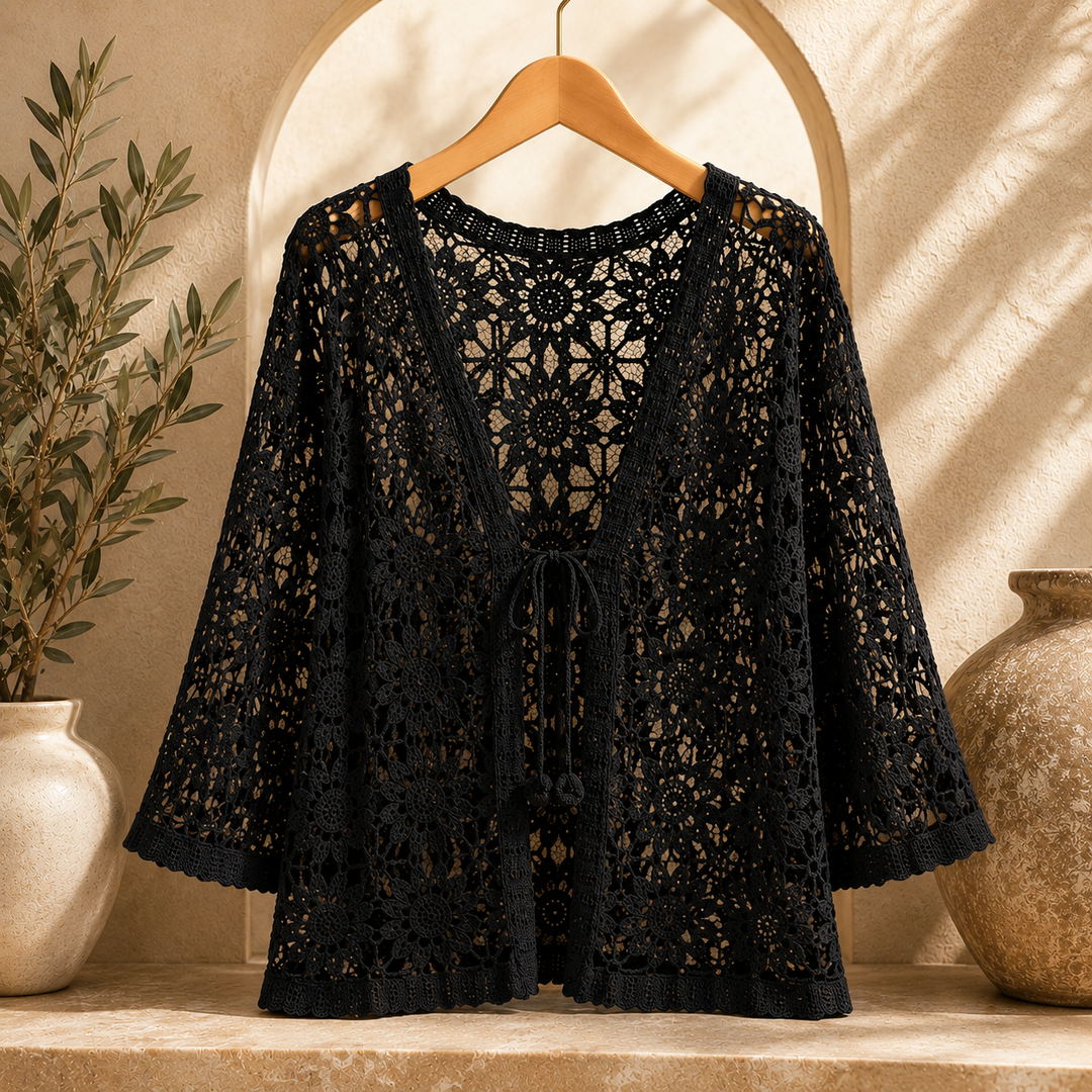 Cardigan Damen - Strick Floral Cardigan
