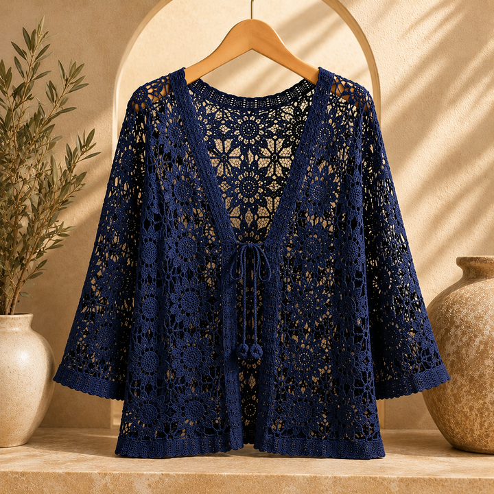 Cardigan Damen - Strick Floral Cardigan