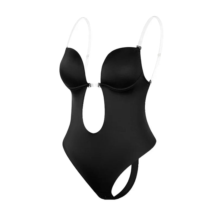 Damen Shapewear Bodysuit mit niedrigem Rücken – Nahtloser Stütz-Bodysuit