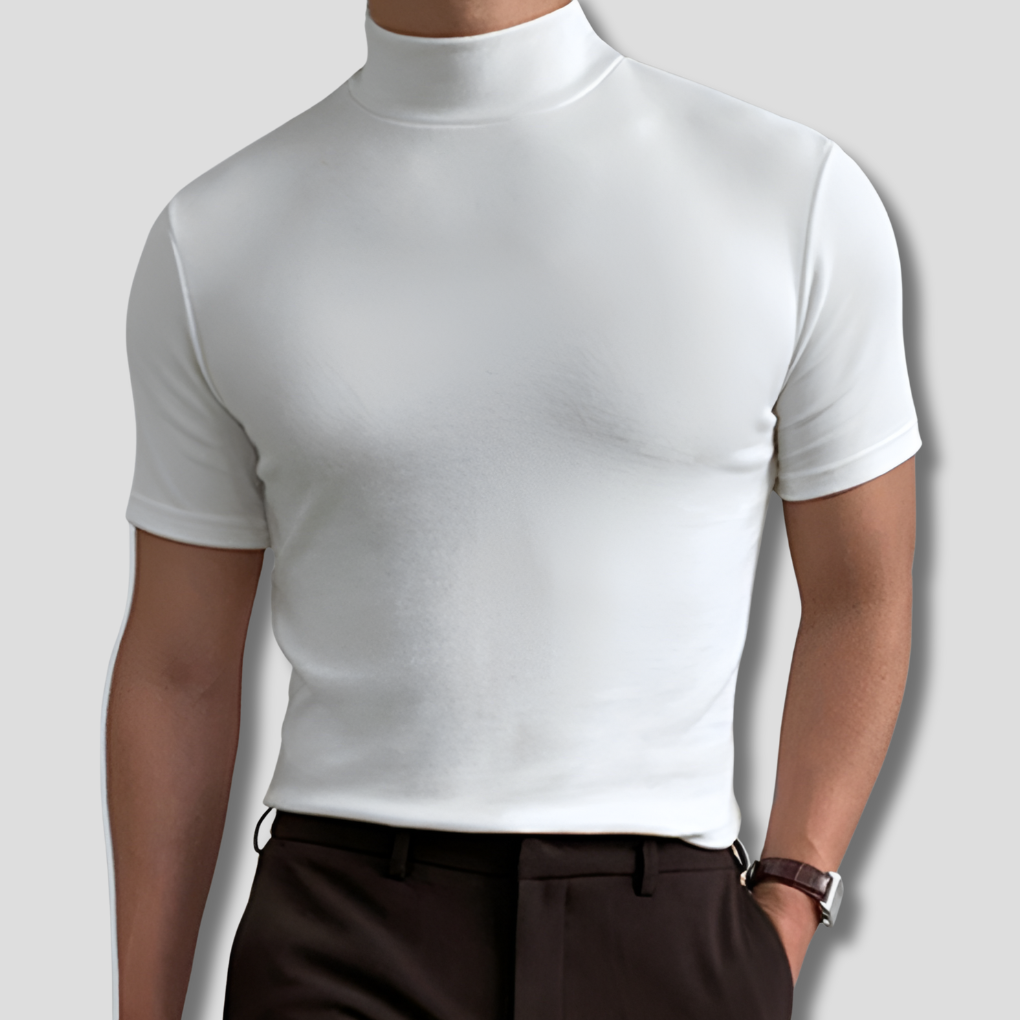 Atmungsaktives Herren-Rollkragenshirt