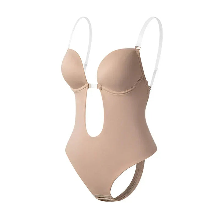 Damen Shapewear Bodysuit mit niedrigem Rücken – Nahtloser Stütz-Bodysuit