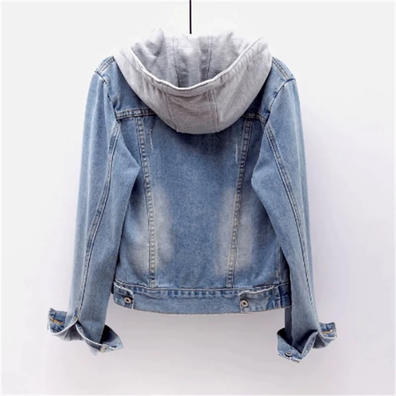 Jeansjacke für Damen - mit Kapuze