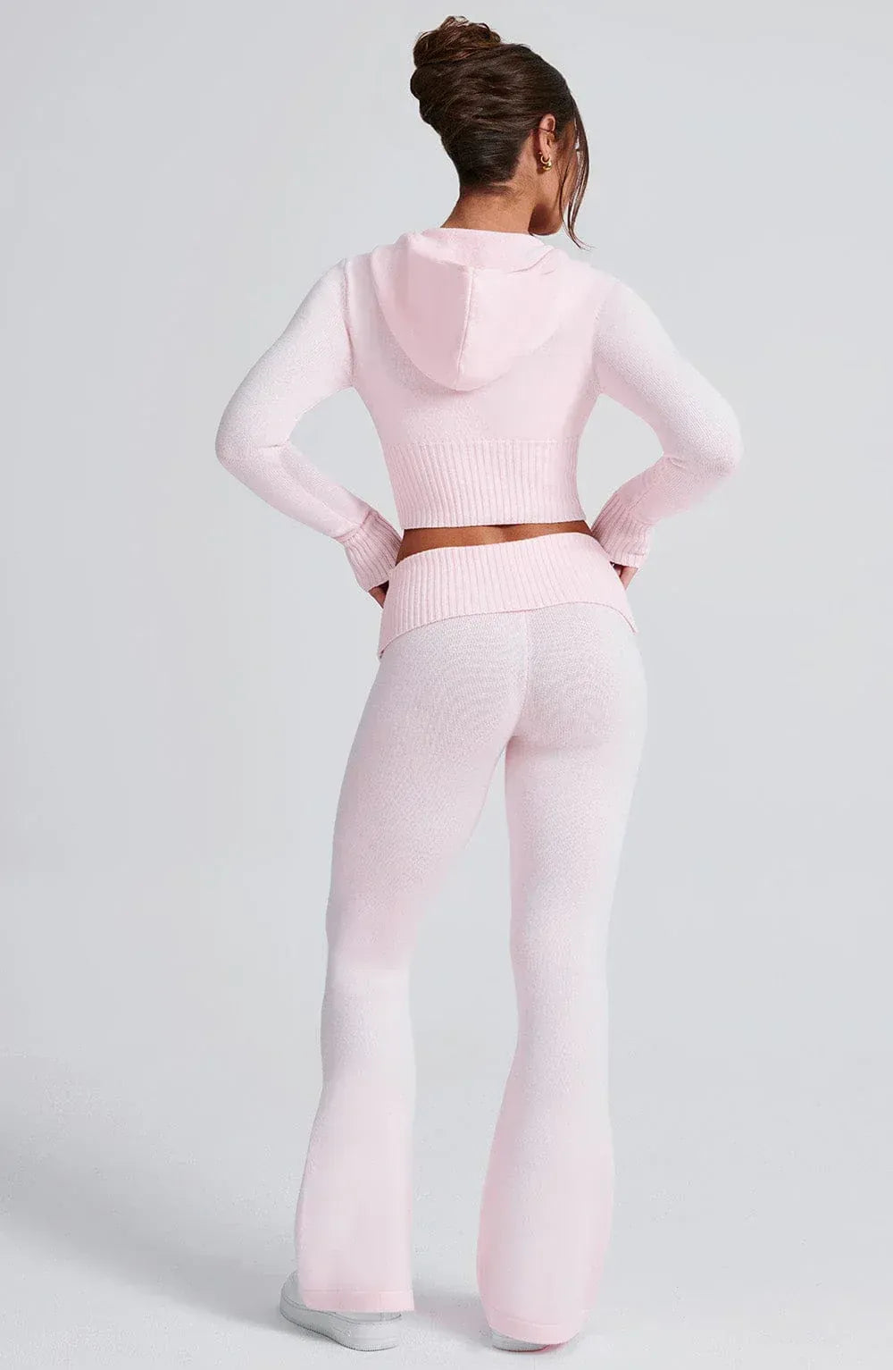 Strick Lounge Co-Ord Set mit Zip-Up Kapuzenpullover