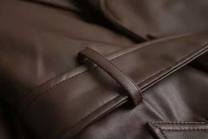 Trenchcoat Damen - Doppelreihiger Gürtel-Trenchcoat mit langen Ärmeln