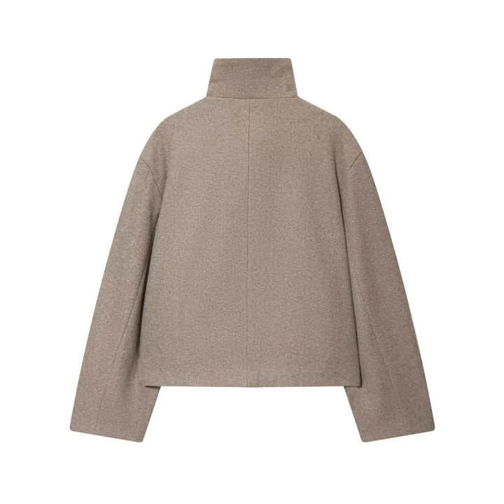Damenjacke - Kurzjacke aus Wollmischung mit Schnallenkragen