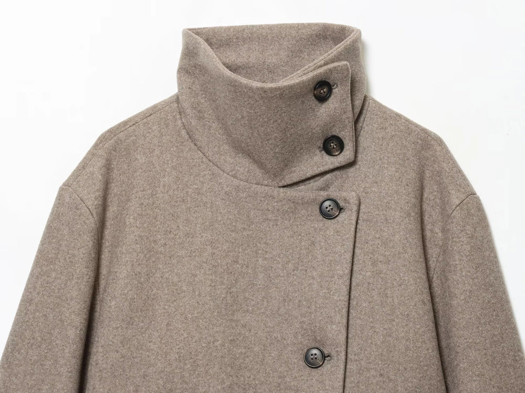 Damenjacke - Kurzjacke aus Wollmischung mit Schnallenkragen