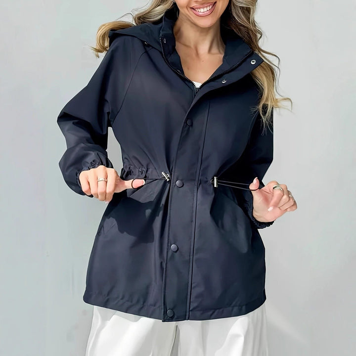 Regenmantel Damen - Oversized Regenmantel mit Kapuze