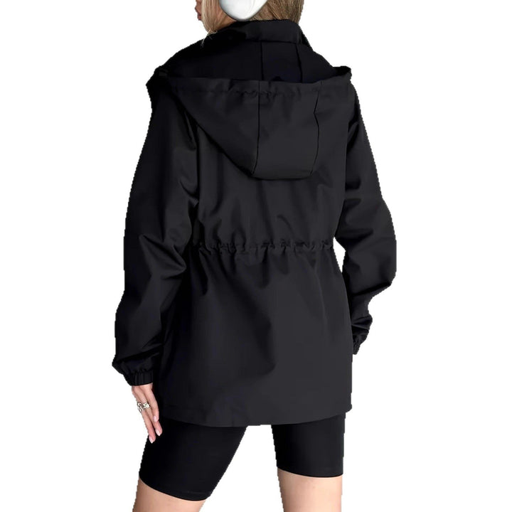 Regenmantel Damen - Oversized Regenmantel mit Kapuze