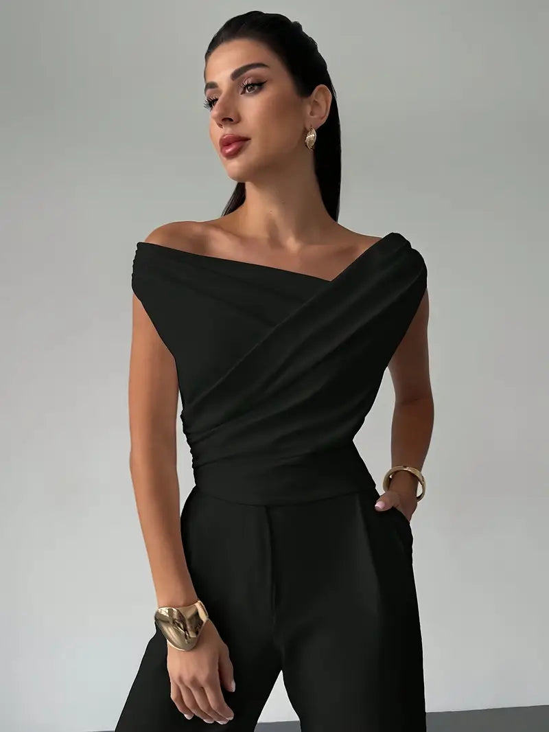 Damen Ärmelloses Stretch-Strick-Top – Schlichte Silhouette Micro-Flex