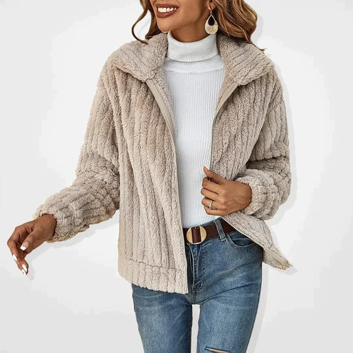 Noa - Gilet long élégant en polaire pour femmes | Chaud et stylé