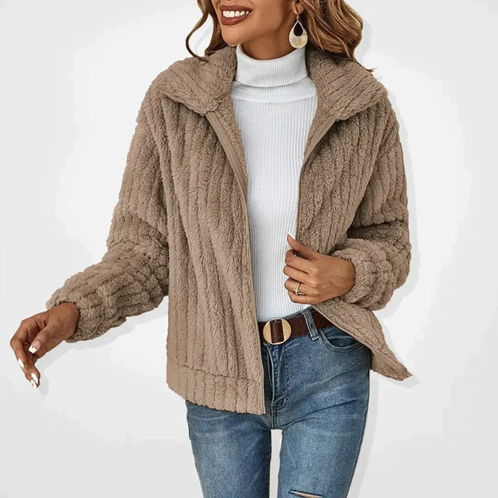 Noa - Gilet long élégant en polaire pour femmes | Chaud et stylé